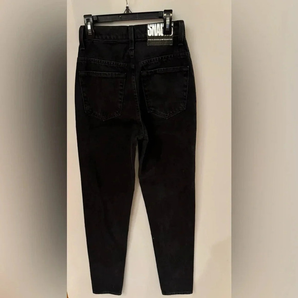 MOTHER SNACKS High Waisted Twizzy Skimp In Smacking Good Sz 23 Black Straight - Picture 7 of 9